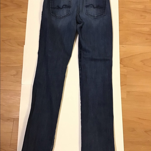 7 for all mankind kimmie straight leg denim jeans darker wash size 28 - Picture 11 of 14